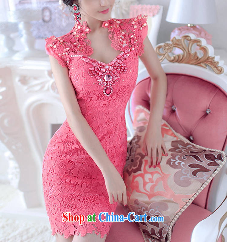 kam beauty new parquet drill lace embroidery package and dresses evening dress M 3008 the red pictures, price, brand platters! Elections are good character, the national distribution, so why buy now enjoy more preferential! Health