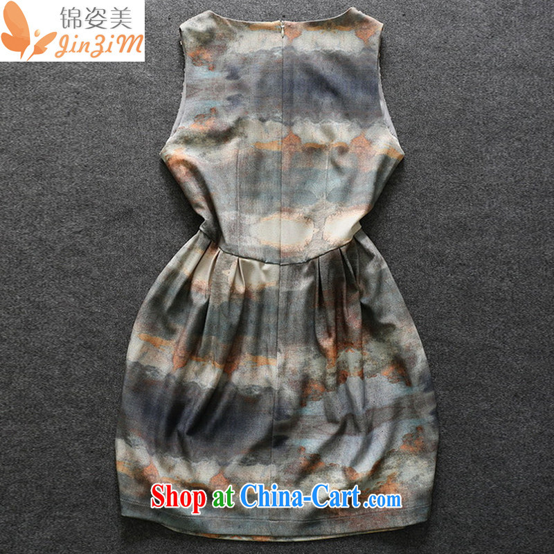 kam beauty new manually staple-chu Sau San video thin retro dyeing sleeveless Paridelles dresses M 3009 are code, Kam beauty (JZM), online shopping