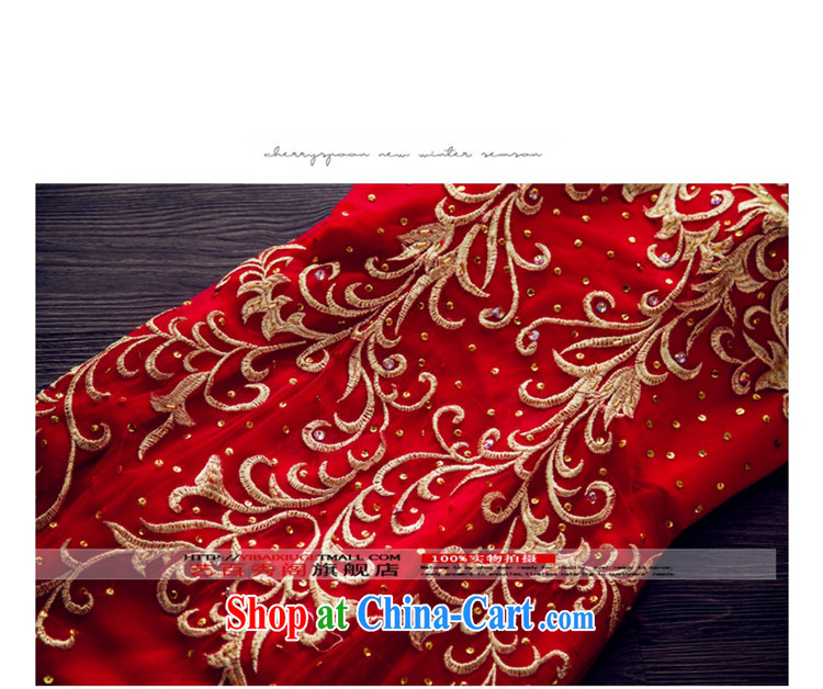 Art 100 Su Ge wedding dresses 2015 new embroidery cheongsam dress graphics thin crowsfoot long evening dress dress retro bridal toast serving red custom + $30 pictures, price, brand platters! Elections are good character, the national distribution, so why buy now enjoy more preferential! Health