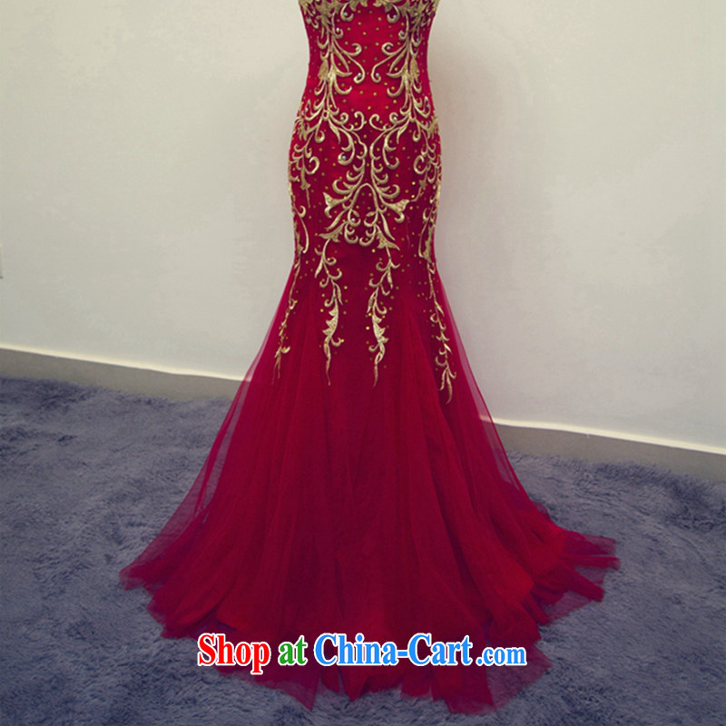 Performing Arts 100 Su Ge wedding dresses 2015 new embroidery cheongsam dress graphics thin crowsfoot long evening dress dress retro bridal toast serving red custom + $30, 100 for performing arts show pavilion, shopping on the Internet