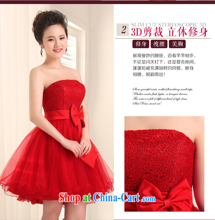 Taylor Martin red lace bare chest short wedding dresses 2015 new graphics thin bare shoulders bridal toast annual service dress red XL pictures, price, brand platters! Elections are good character, the national distribution, so why buy now enjoy more preferential! Health