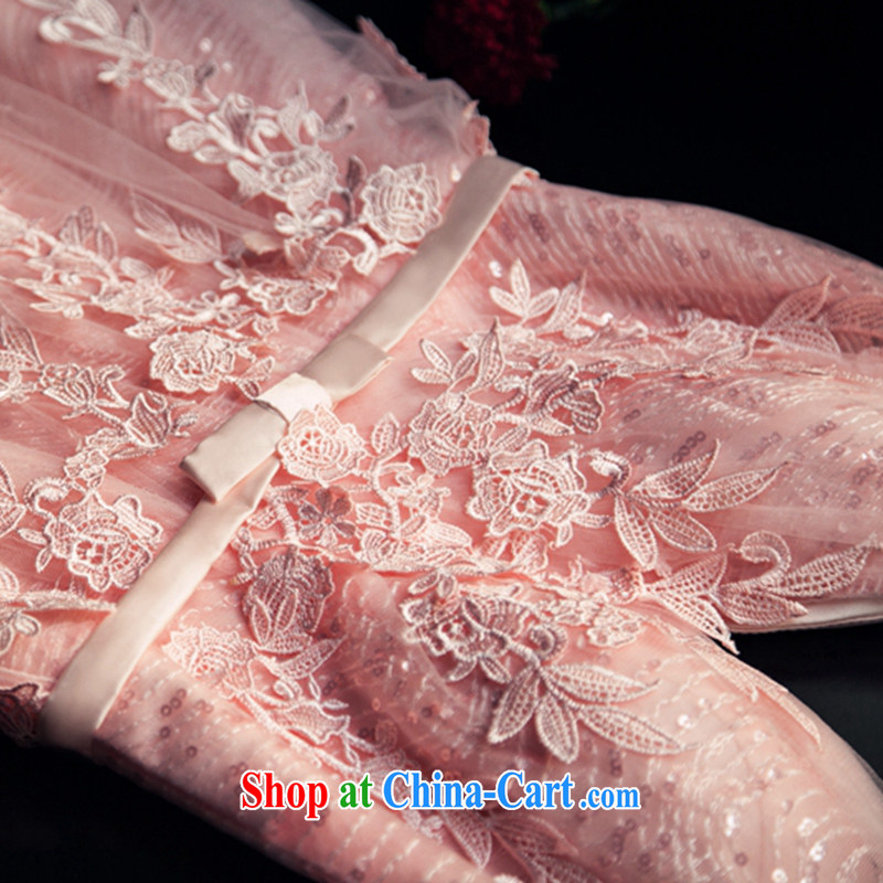 Performing Arts 100 Su-Pavilion spring 2015 new wedding dresses Korean V collar marriages bows banquet long evening dress dress tail pink custom + $30, art 100 Su Ge, shopping on the Internet