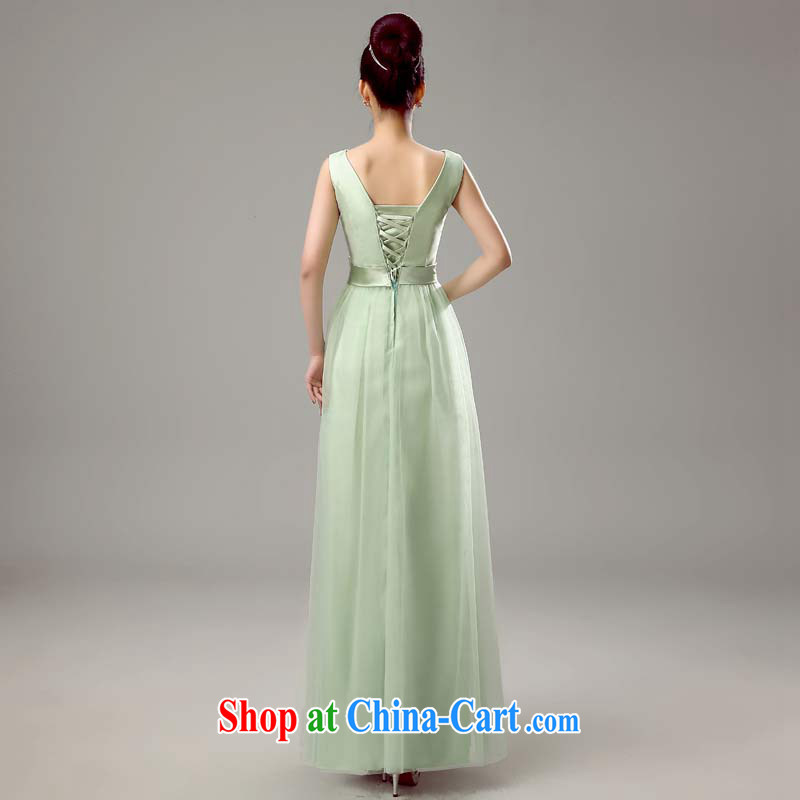 Spring 2015 new bridesmaid V dress for bridesmaid, head of sister dress evening dress dress annual fruit Green shoulders, L, my dear Bride (BABY BPIDEB), online shopping