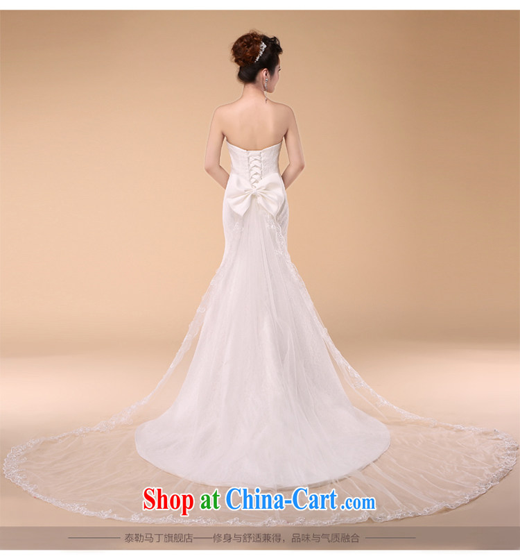 Taylor Martin new white lace wedding dresses tail improved bare shoulders bare chest bridal toast annual service dress white XL pictures, price, brand platters! Elections are good character, the national distribution, so why buy now enjoy more preferential! Health
