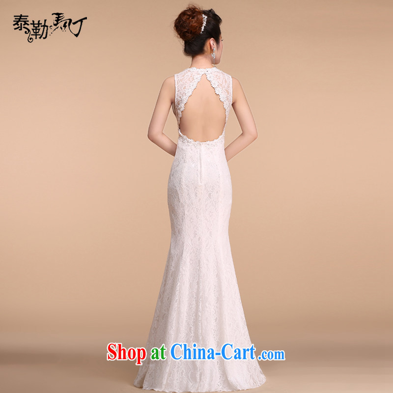 Taylor Martin lace V collar crowsfoot long wedding dresses 2015 new cultivating simplicity bridal toast annual service dress white XL, Taylor Martin (TAILEMARTIN), online shopping