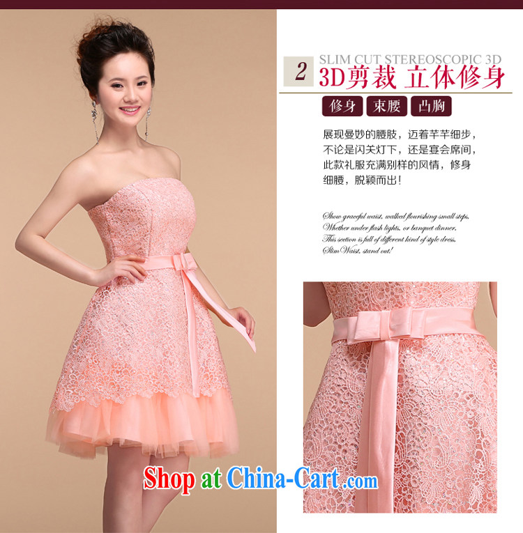 Taylor Martin pink lace short dress 2015 new erase chest shoulder bridal toast annual service evening dress bridesmaid dress pink XL pictures, price, brand platters! Elections are good character, the national distribution, so why buy now enjoy more preferential! Health