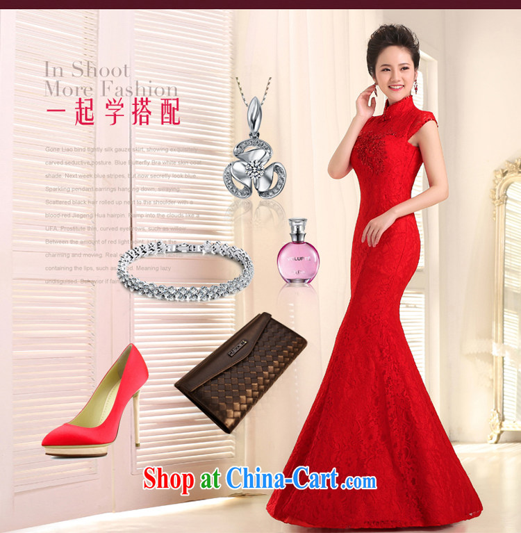 Taylor Martin 2015 new marriages served toast, red collar lace beauty at Merlion dress annual evening dress long red XL pictures, price, brand platters! Elections are good character, the national distribution, so why buy now enjoy more preferential! Health