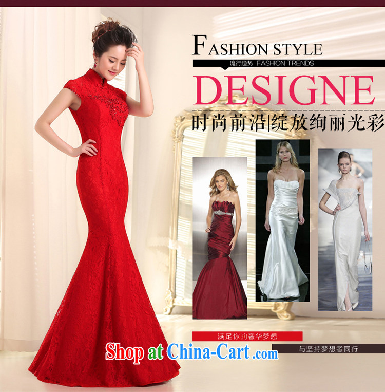 Taylor Martin 2015 new marriages served toast, red collar lace beauty at Merlion dress annual evening dress long red XL pictures, price, brand platters! Elections are good character, the national distribution, so why buy now enjoy more preferential! Health