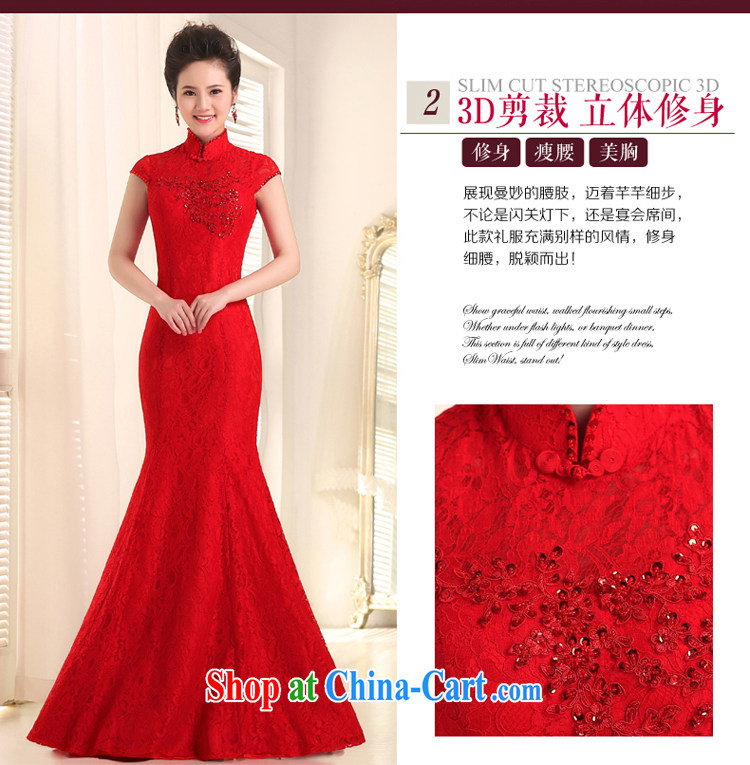 Taylor Martin 2015 new marriages served toast, red collar lace beauty at Merlion dress annual evening dress long red XL pictures, price, brand platters! Elections are good character, the national distribution, so why buy now enjoy more preferential! Health