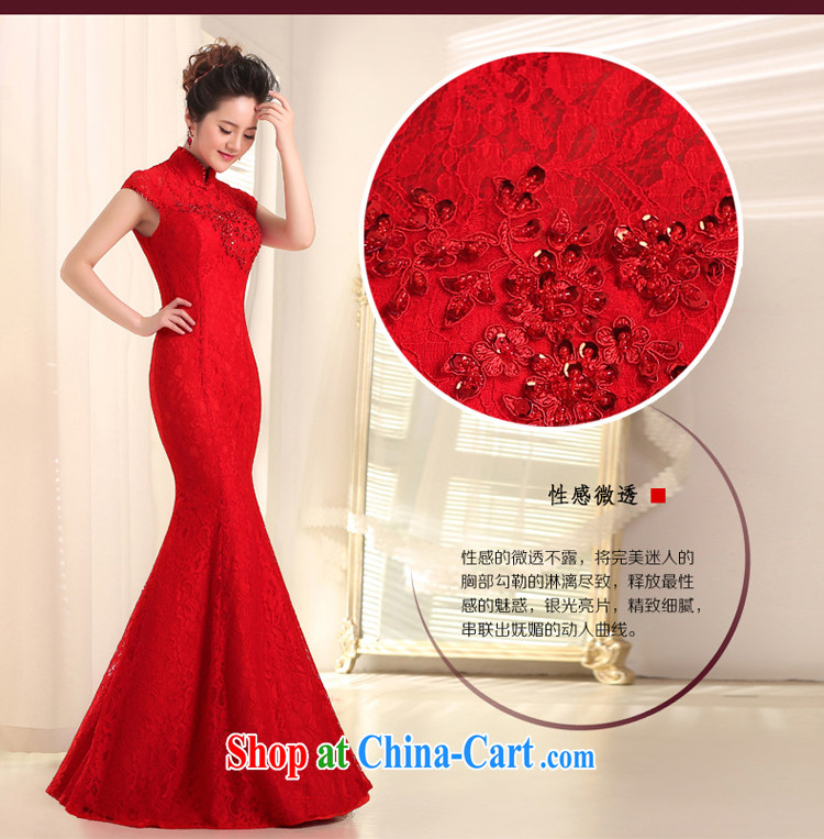 Taylor Martin 2015 new marriages served toast, red collar lace beauty at Merlion dress annual evening dress long red XL pictures, price, brand platters! Elections are good character, the national distribution, so why buy now enjoy more preferential! Health