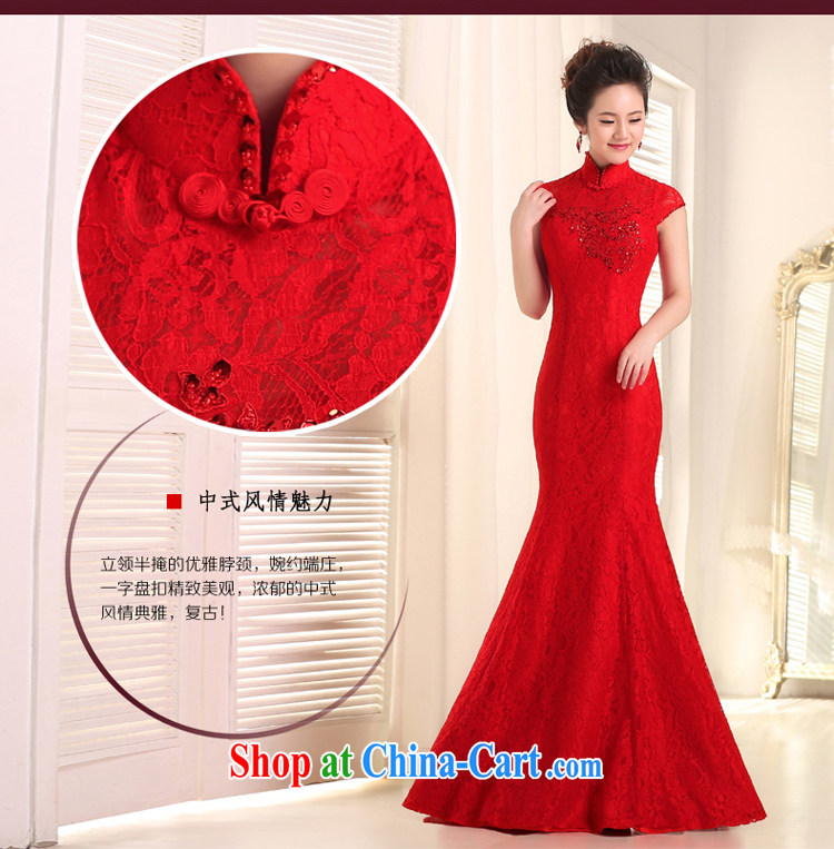 Taylor Martin 2015 new marriages served toast, red collar lace beauty at Merlion dress annual evening dress long red XL pictures, price, brand platters! Elections are good character, the national distribution, so why buy now enjoy more preferential! Health