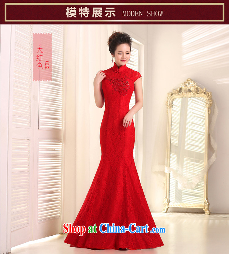 Taylor Martin 2015 new marriages served toast, red collar lace beauty at Merlion dress annual evening dress long red XL pictures, price, brand platters! Elections are good character, the national distribution, so why buy now enjoy more preferential! Health