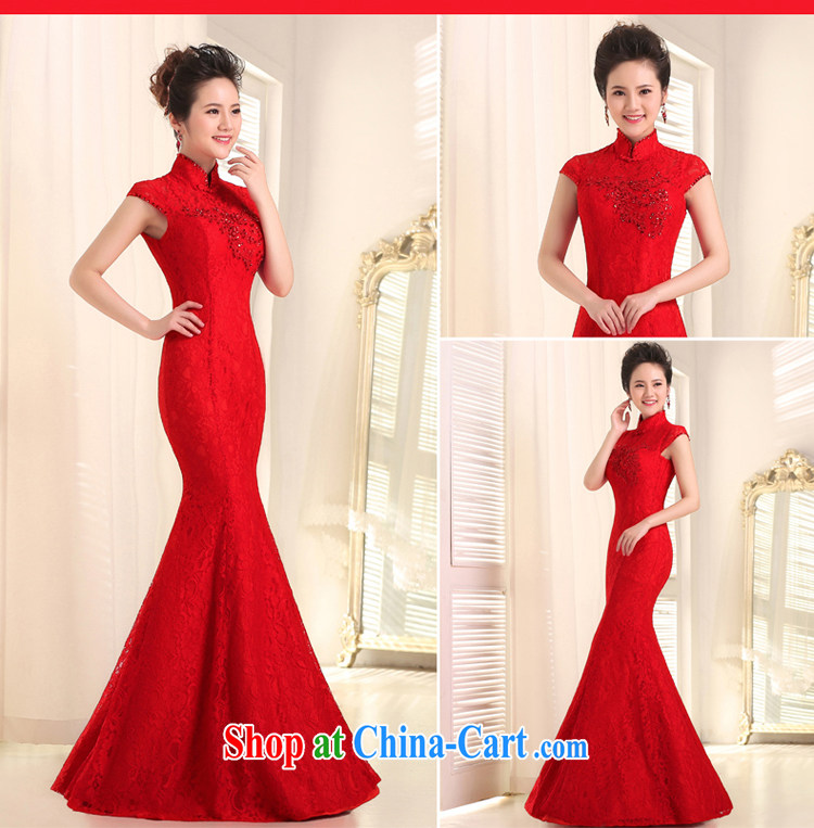 Taylor Martin 2015 new marriages served toast, red collar lace beauty at Merlion dress annual evening dress long red XL pictures, price, brand platters! Elections are good character, the national distribution, so why buy now enjoy more preferential! Health