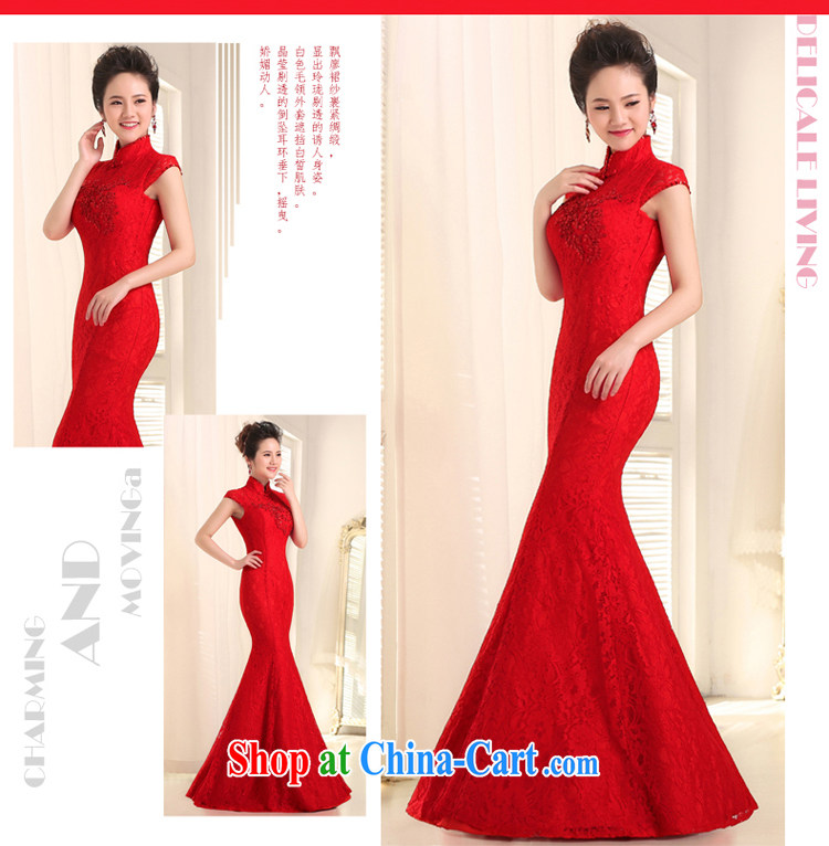 Taylor Martin 2015 new marriages served toast, red collar lace beauty at Merlion dress annual evening dress long red XL pictures, price, brand platters! Elections are good character, the national distribution, so why buy now enjoy more preferential! Health