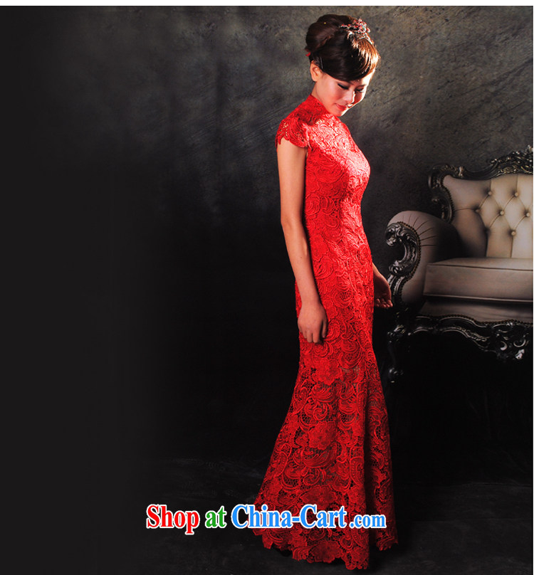 once and for all, 2015 new wedding dresses red water-soluble lace retro-style palace with crowsfoot wedding custom red tailored 20 day shipping pictures, price, brand platters! Elections are good character, the national distribution, so why buy now enjoy more preferential! Health