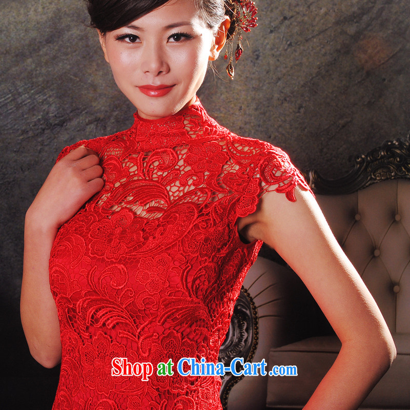 once and for all, 2015 new wedding dresses red water-soluble lace retro-style palace with crowsfoot wedding custom red tailored 20 day shipping, once and for all (EFU), and, on-line shopping