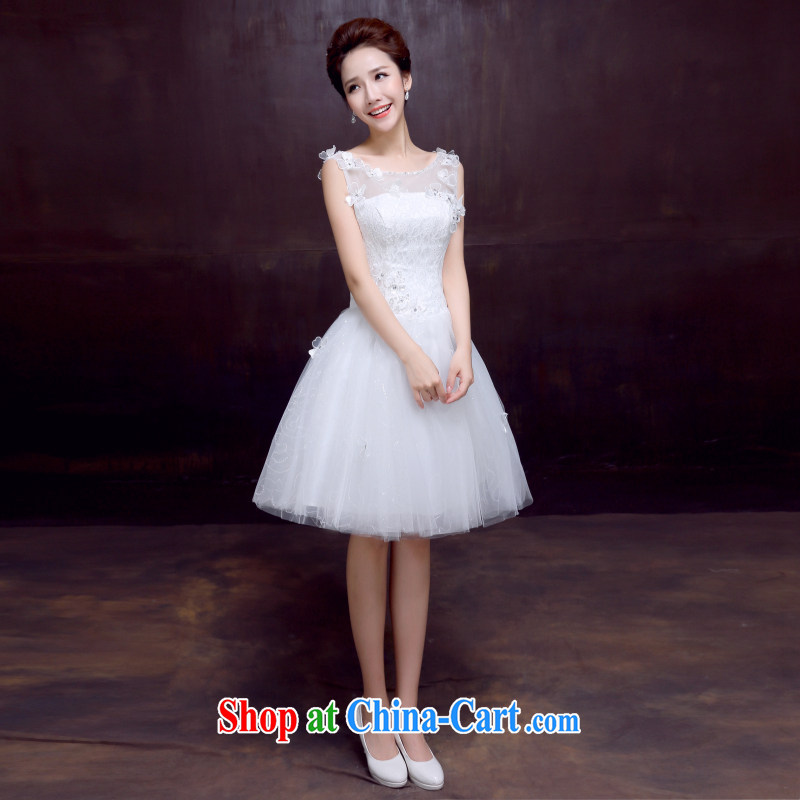 Dumping the married Yi spring and summer wedding dresses new 2015 bridal shoulders short strap short skirts are cultivating wedding white XXL, dumping the woman, shopping on the Internet
