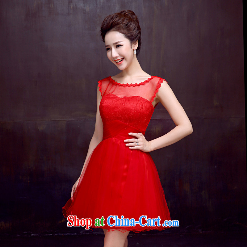 The married Yi wedding dresses new 2015 double-shoulder bridal toast dress marriage short red small white dresses XXL, dumping the married Yi, shopping on the Internet