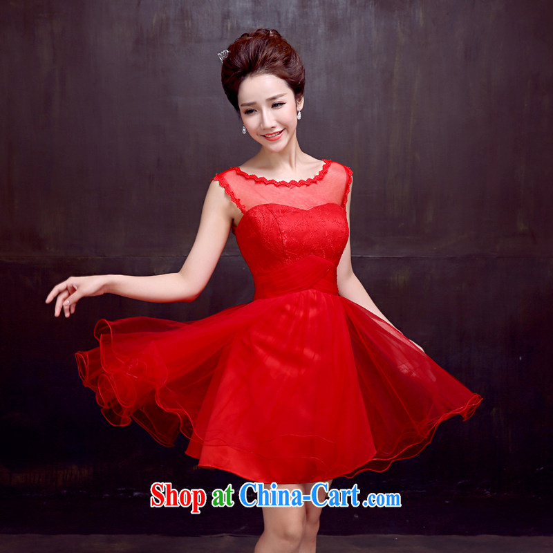 The married Yi wedding dresses new 2015 double-shoulder bridal toast dress marriage short red small white dresses XXL, dumping the married Yi, shopping on the Internet
