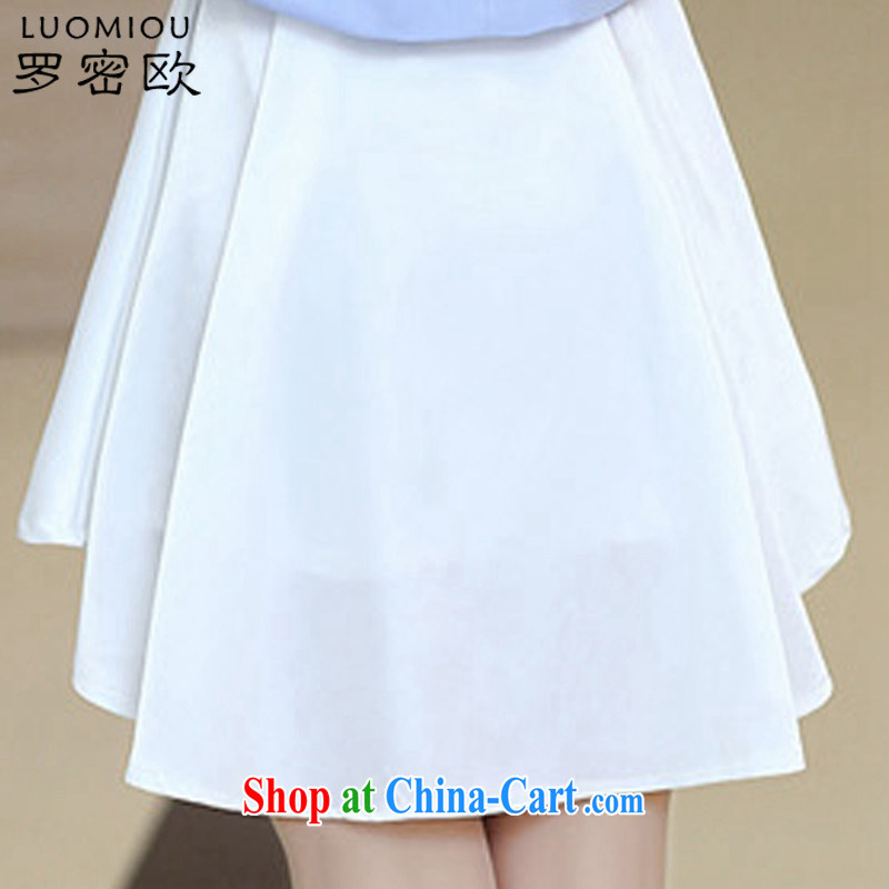 Romeo 2015 summer new dress clothes and elegant ladies cultivating two-piece dress skirt A 9160 blue M, Romeo, shopping on the Internet
