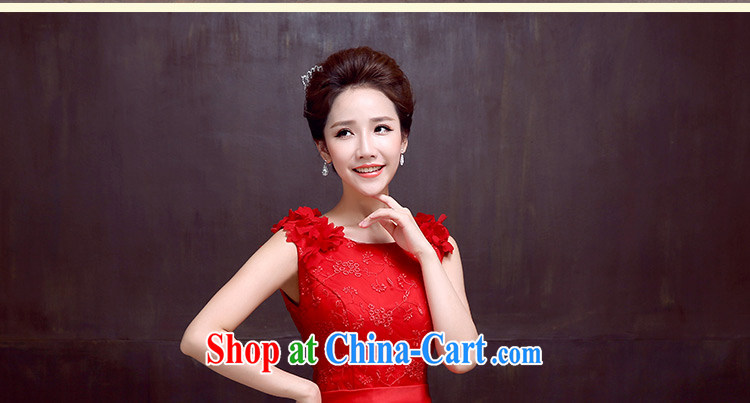 The married Yi wedding dresses new 2015 shoulders flowers bridal toast dress red short-sleeved red XXL pictures, price, brand platters! Elections are good character, the national distribution, so why buy now enjoy more preferential! Health
