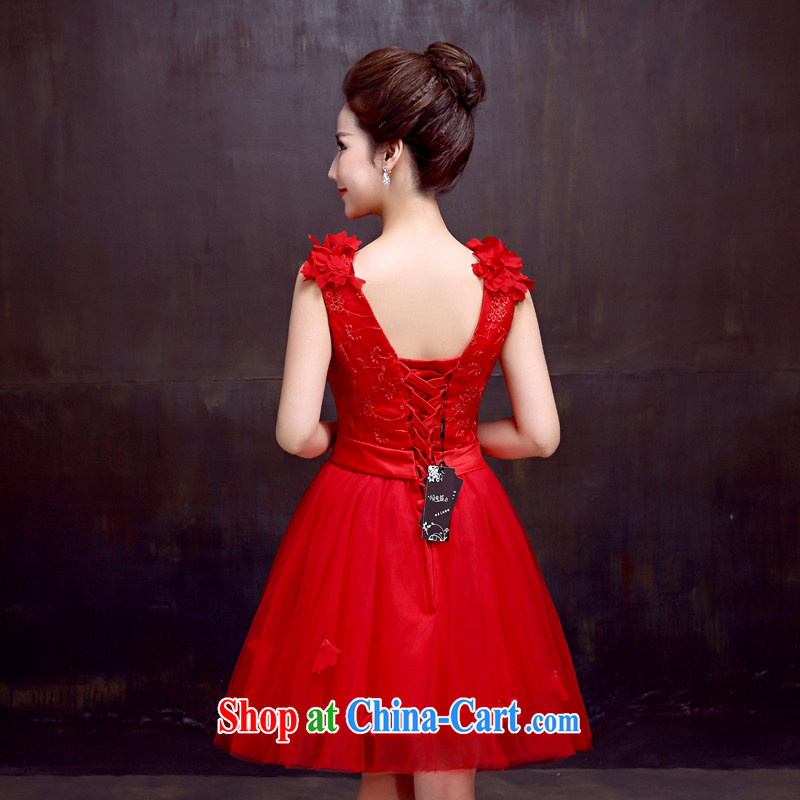 Dumping the married Yi wedding dresses new 2015 shoulders flowers bridal toast dress red short-sleeved red XXL, dumping the married Yi, shopping on the Internet