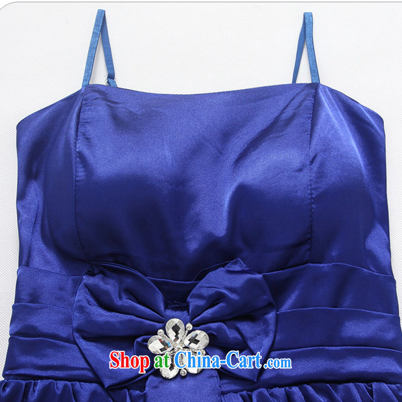 AIDS has been Qi sweet modern drilling for bare chest sister skirt Evening Dress bridesmaid dress code the small dress Princess dress 9923 A - 1 blue XXXL, AIDS has been Qi (Aiyaqi), online shopping