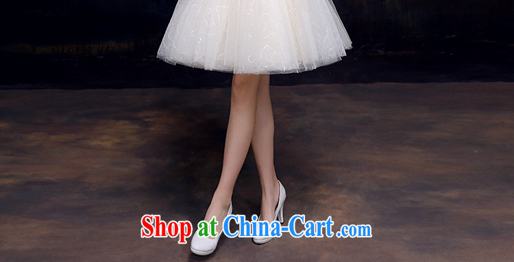 The married Yi wedding dresses new 2015 shoulders deep V-neck light drill bridal toast dress short red, champagne color XL pictures, price, brand platters! Elections are good character, the national distribution, so why buy now enjoy more preferential! Health