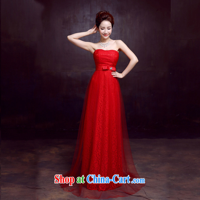 The married Yi wedding dresses new 2015 sexy bare chest bridal toast clothing red fall wedding dress red XXL, dumping the married Yi, shopping on the Internet