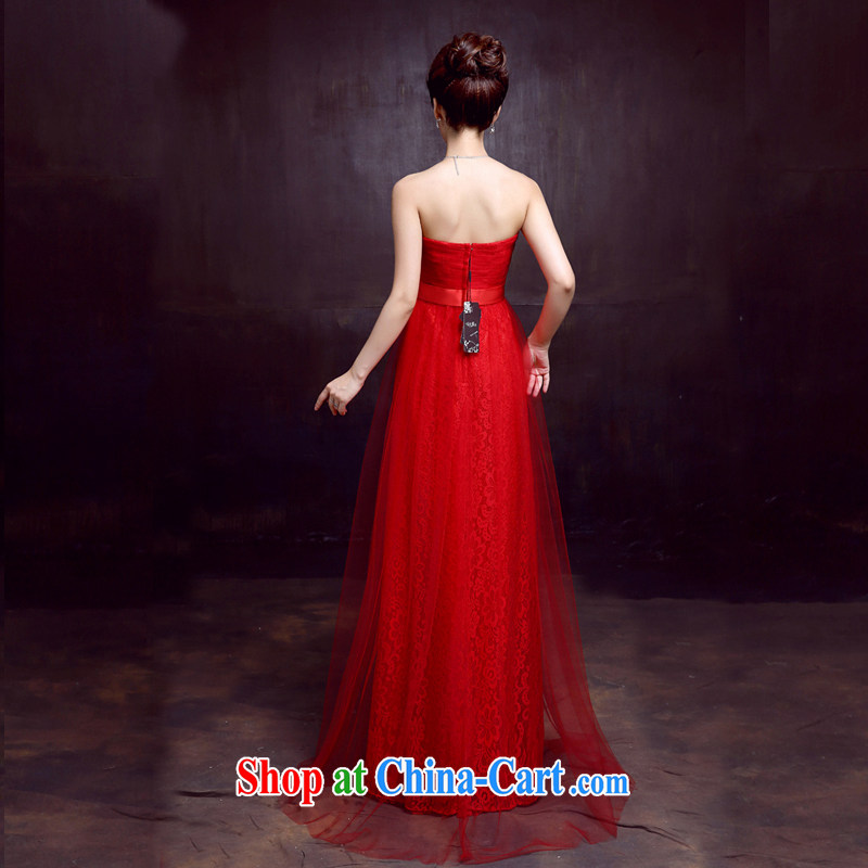 The married Yi wedding dresses new 2015 sexy bare chest bridal toast clothing red fall wedding dress red XXL, dumping the married Yi, shopping on the Internet