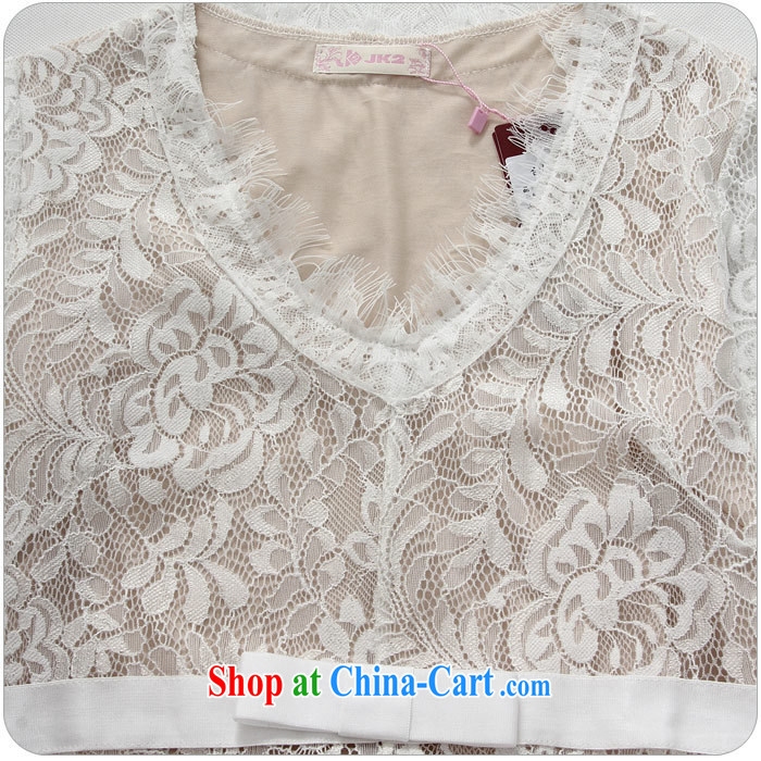AIDS has been their big high-end lace sexy V collar, long sleeves, the dress code dress A 9731 - 1 white XXXL pictures, price, brand platters! Elections are good character, the national distribution, so why buy now enjoy more preferential! Health