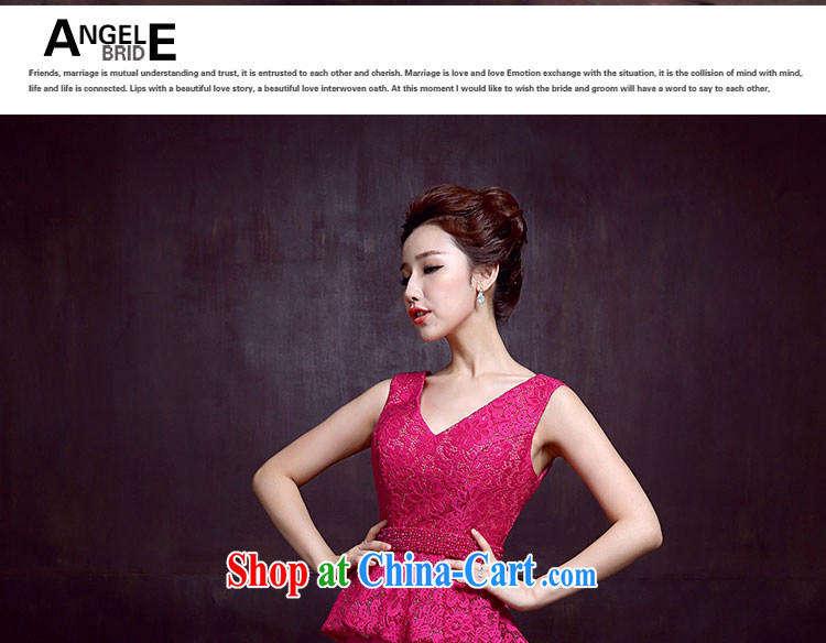 The married Yi wedding dresses new 2015 double-shoulder deep V-neck bridal toast dress of red long lace of red XXL pictures, price, brand platters! Elections are good character, the national distribution, so why buy now enjoy more preferential! Health