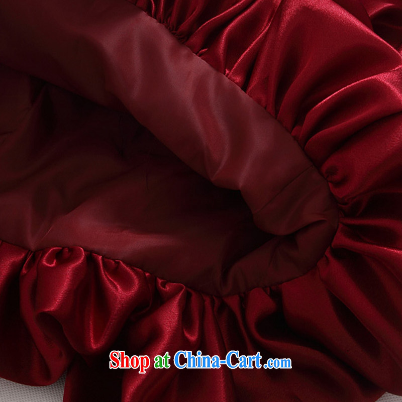 AIDS has been Qi stylish evening dress straps the wrinkles show skirts lantern skirt the small dress dresses 9726 B - 1 wine red XXXL, AIDS has Qi (Aiyaqi), online shopping