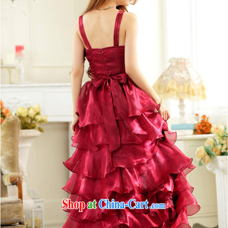 AIDS has been Qi night the eyes show skirts night reception presided over the skirt with Princess dress straps long evening dress dresses 9725 A - 1 wine red XXXL, AIDS has Qi (Aiyaqi), shopping on the Internet