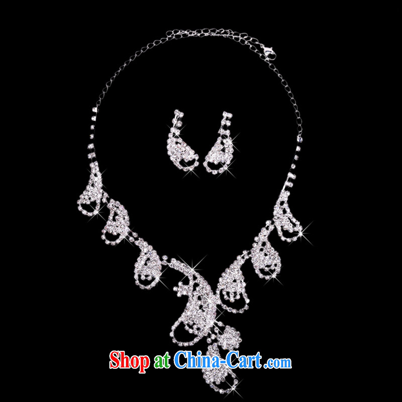 Hi Ka-hi 2015 new bridal jewelry wedding jewelry beautiful diamond wedding necklace earrings NX 01 white, code, hi Ka-hi, shopping on the Internet