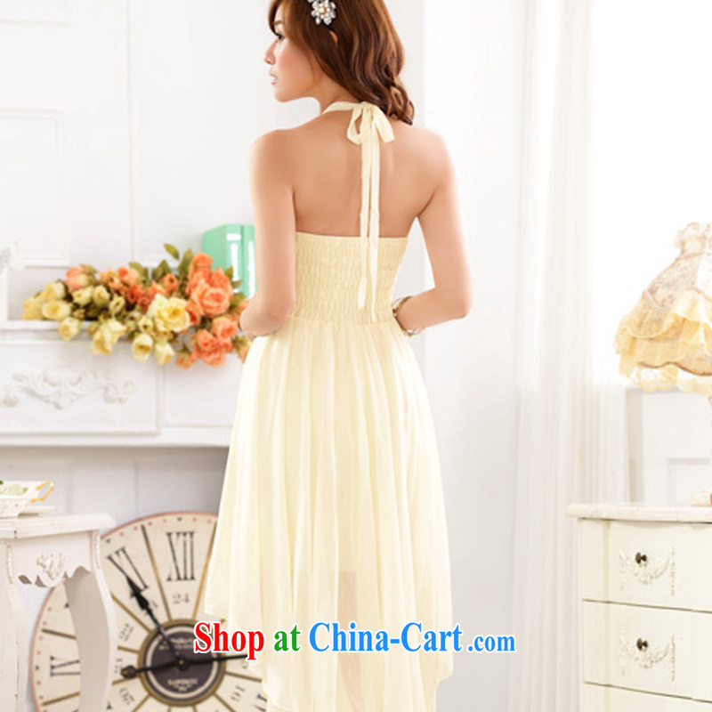 AIDS has been Qi Yuan name your shoulders to also sense the waist show snow woven large code dove tail dress dresses 9915 A - 1 champagne XXXL, AIDS has Qi (Aiyaqi), online shopping