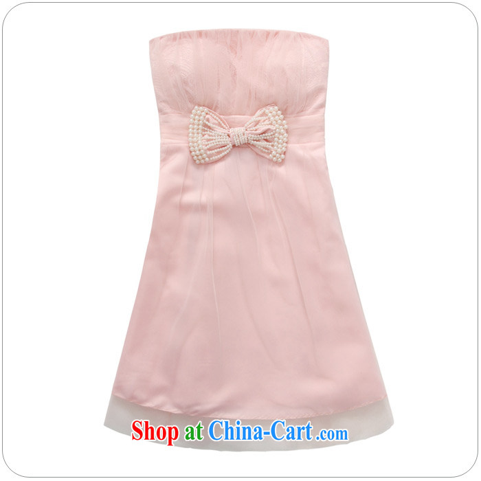 AIDS has been Qi sweet sister dress Bead Chain bowtie thin waist Web yarn end chest shoulder dress dresses 9712 A - 1 pink XXXL pictures, price, brand platters! Elections are good character, the national distribution, so why buy now enjoy more preferential! Health