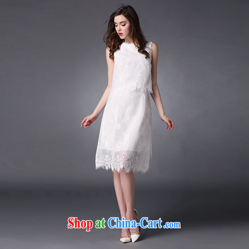 A property, 2015 spring and summer New Full lace leave of two parts included in the kit, long style goddess dresses dress uniform toast bridesmaid clothing white L, property, language (wuyouwuyu), online shopping