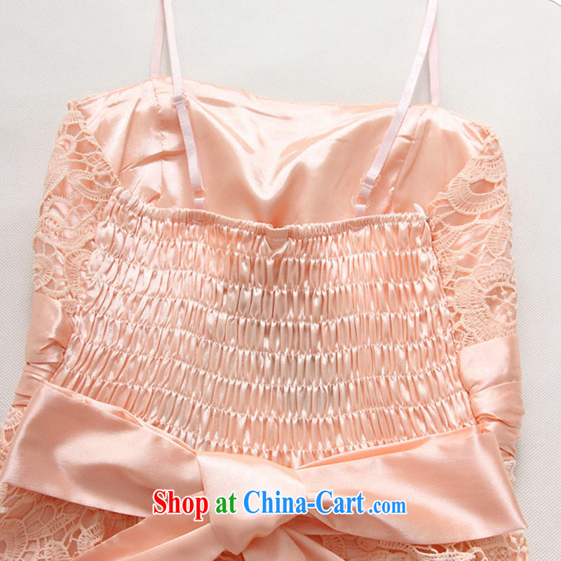 AIDS has been Qi sweet lace tie-cake Princess skirt dress sister's small dress dresses 9909 A - 1 pink XXXL, AIDS has Qi (Aiyaqi), online shopping