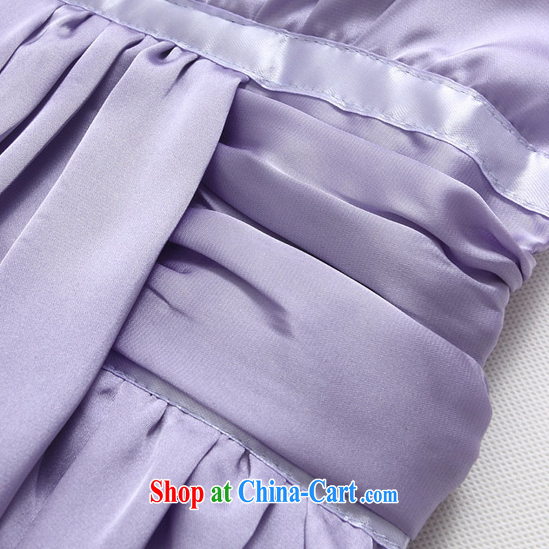 AIDS has been in Europe and their party package chest sexy Evening Dress emulation, elegant and large number, dress dress dress A 9808 - 1 purple XXXL, AIDS has Qi (Aiyaqi), online shopping