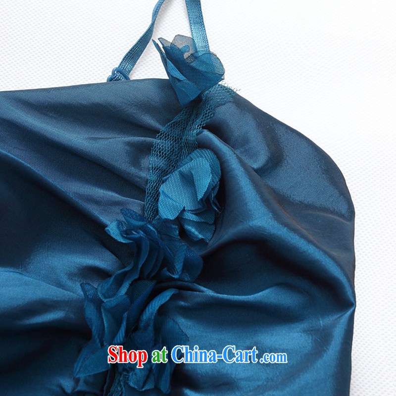 AIDS has been Qi Europe style straps car Take the waist dress banquet small dress dresses 9903 A - 1 blue XXXL, AIDS has Qi (Aiyaqi), and, on-line shopping