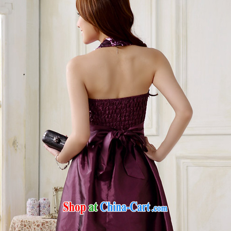 AIDS has been Qi Dinner in Europe and of foreign trade was also tied with evening dress sexy V Package for chest-waist small dress dresses 9803 A - 1 purple XXXL, AIDS has Qi (Aiyaqi), online shopping