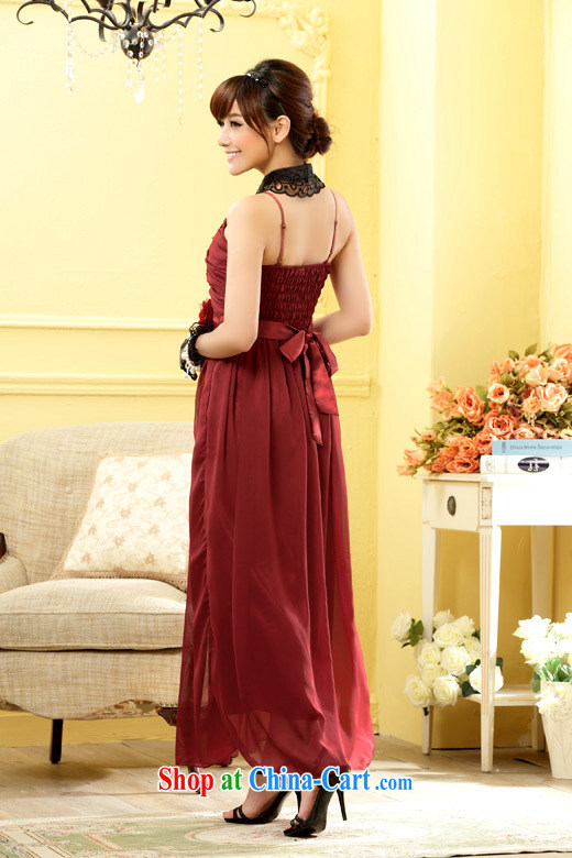 AIDS has been Qi stylish sister dress bridesmaid flowers longer dress snow woven large code dress A 9809 - 1 scarlet XXXL pictures, price, brand platters! Elections are good character, the national distribution, so why buy now enjoy more preferential! Health
