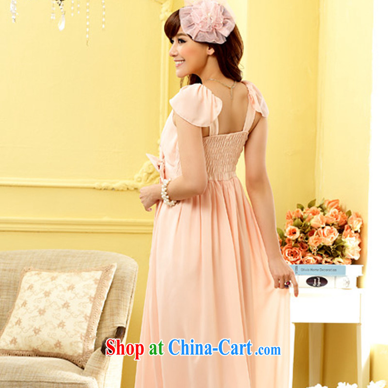 AIDS has been Qi dinner appointment mask shoulder thin waist long gown dress 9902 A - 1 pink XXXL, AIDS has Qi (Aiyaqi), shopping on the Internet