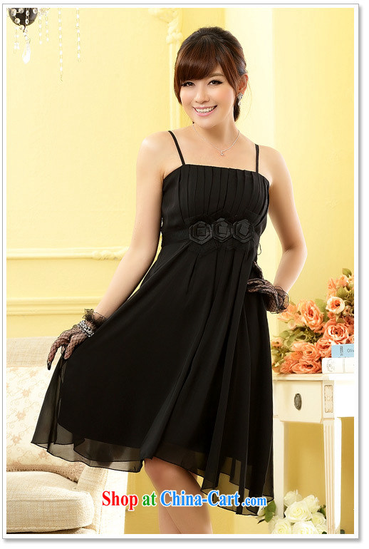 AIDS has been Qi stylish sister fine kidney straps dress skirt dress A 9805 - 1 black XXL pictures, price, brand platters! Elections are good character, the national distribution, so why buy now enjoy more preferential! Health