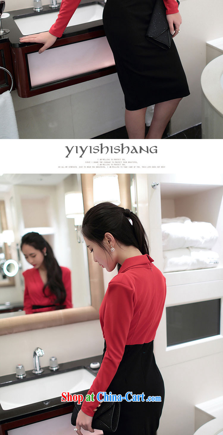 Ryan, spring and autumn 2015 new female name yuan style dress shirt sexy beauty package and solid dresses red and black XL pictures, price, brand platters! Elections are good character, the national distribution, so why buy now enjoy more preferential! Health