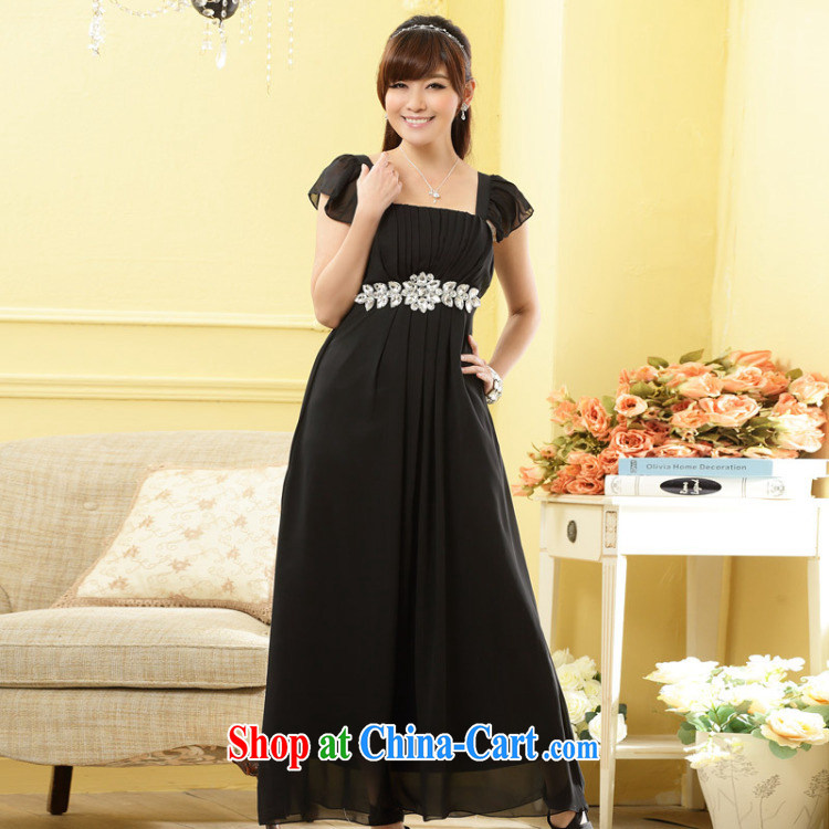 AIDS has been Qi upscale custom fine diamond chain-waist black shoulder cuff noble long version dress dresses 9802 A - 1 black XXXL pictures, price, brand platters! Elections are good character, the national distribution, so why buy now enjoy more preferential! Health