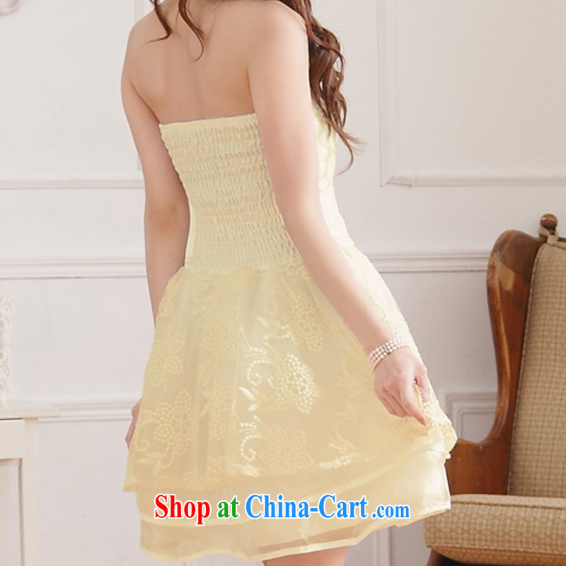 AIDS has Qi Yuan a stylish sister skirt the root yarn. rust at the chest Princess dress bridesmaid dresses small annual dress dresses (with stealth) 9702 A champagne color XXXL, AIDS has Qi (Aiyaqi), online shopping
