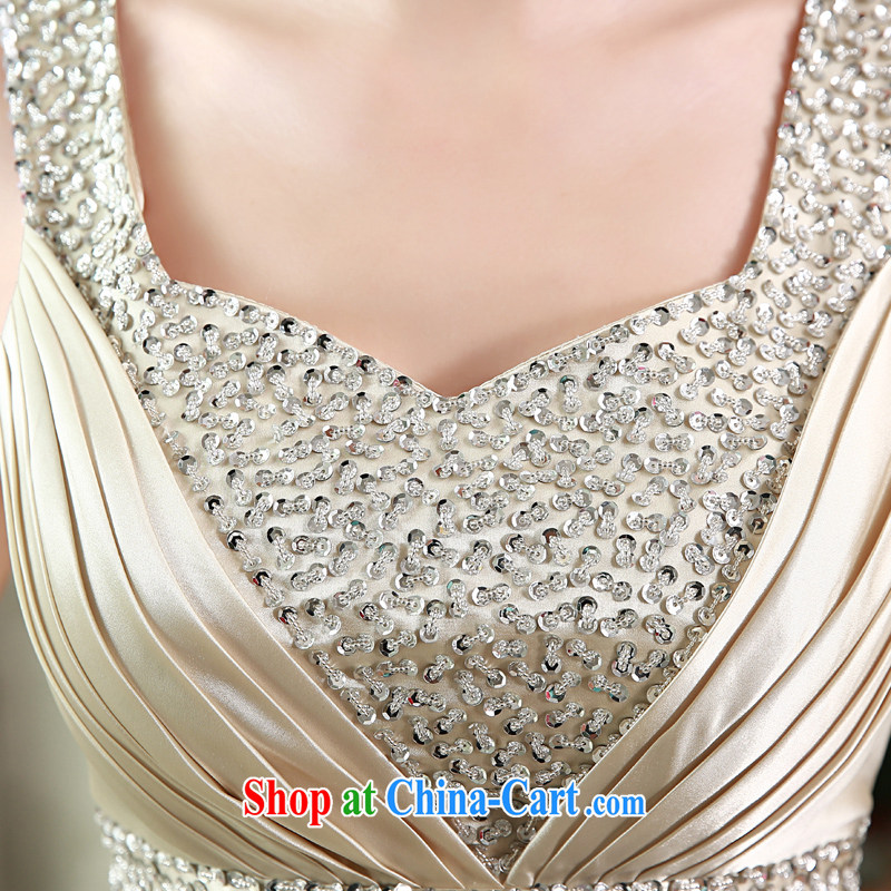 Honey, bride champagne gold Evening Dress long banquet new 2015, cultivating bridesmaid Service Bridal toast Stage service female champagne color XXL, honey, bride, shopping on the Internet