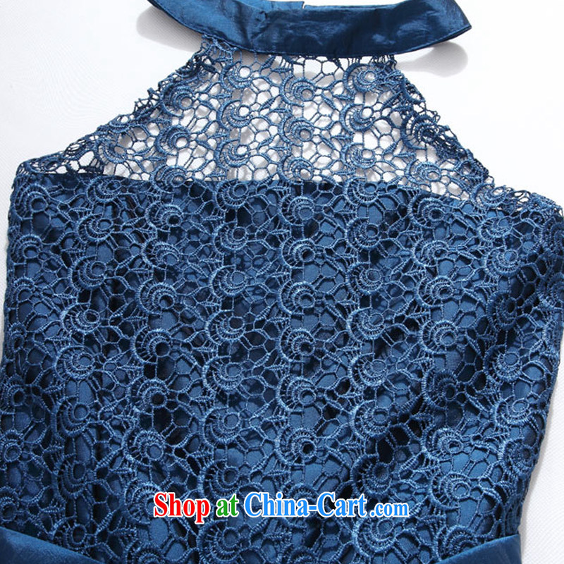 AIDS has been Qi Palace noble Princess lace graphics-waist also dress dresses 9114 A - 1 blue XXXL, AIDS has Qi (Aiyaqi), online shopping